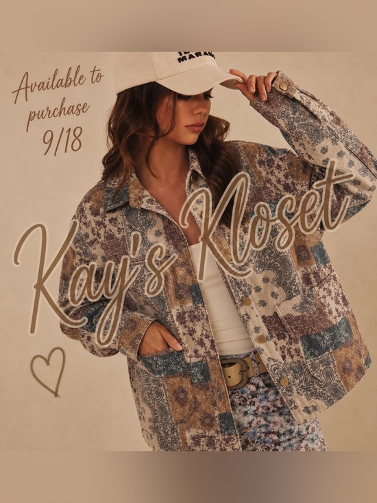 KAYS KLOSET Jackets & Blazers - F36–(ETA 9/18) 💙🤎🤍 Neutral Multi Patchwork Jean Jacket with Buttons&Pockets 🧥